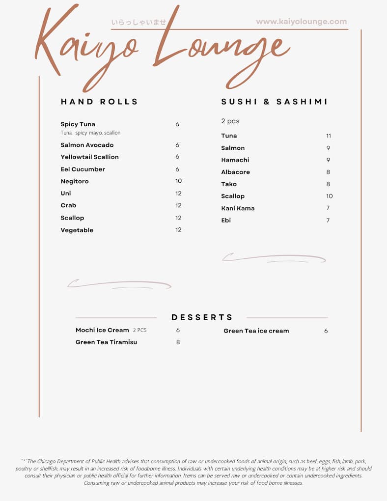Menu page 2